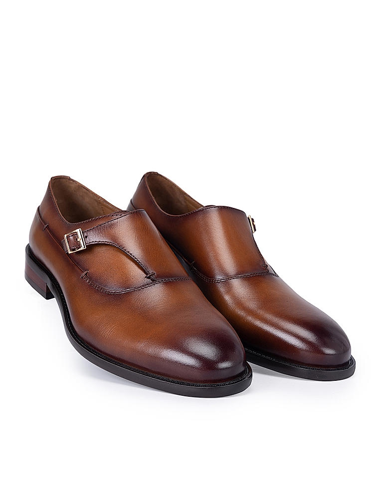 Tan Leather Monk Straps