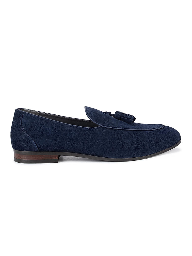 Suede Loafers With Tassels