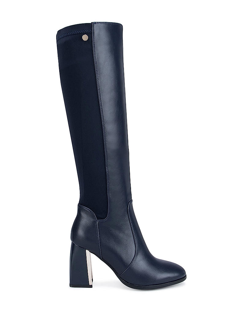 Blue Knee High Boots