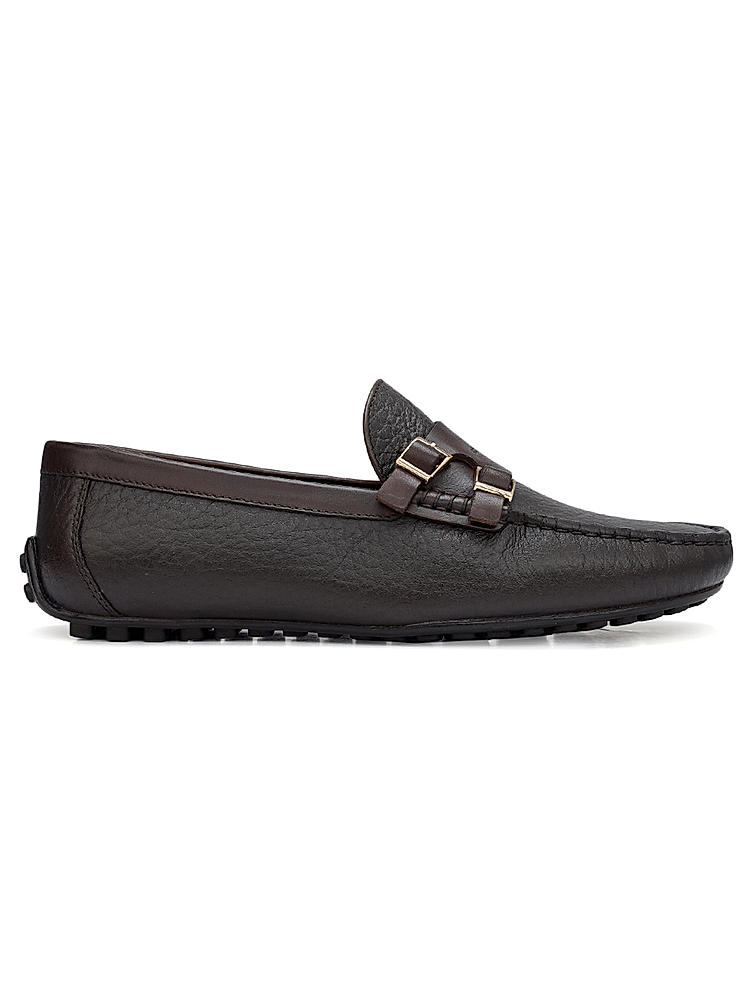 Brown Monk Strap Style Moccasins