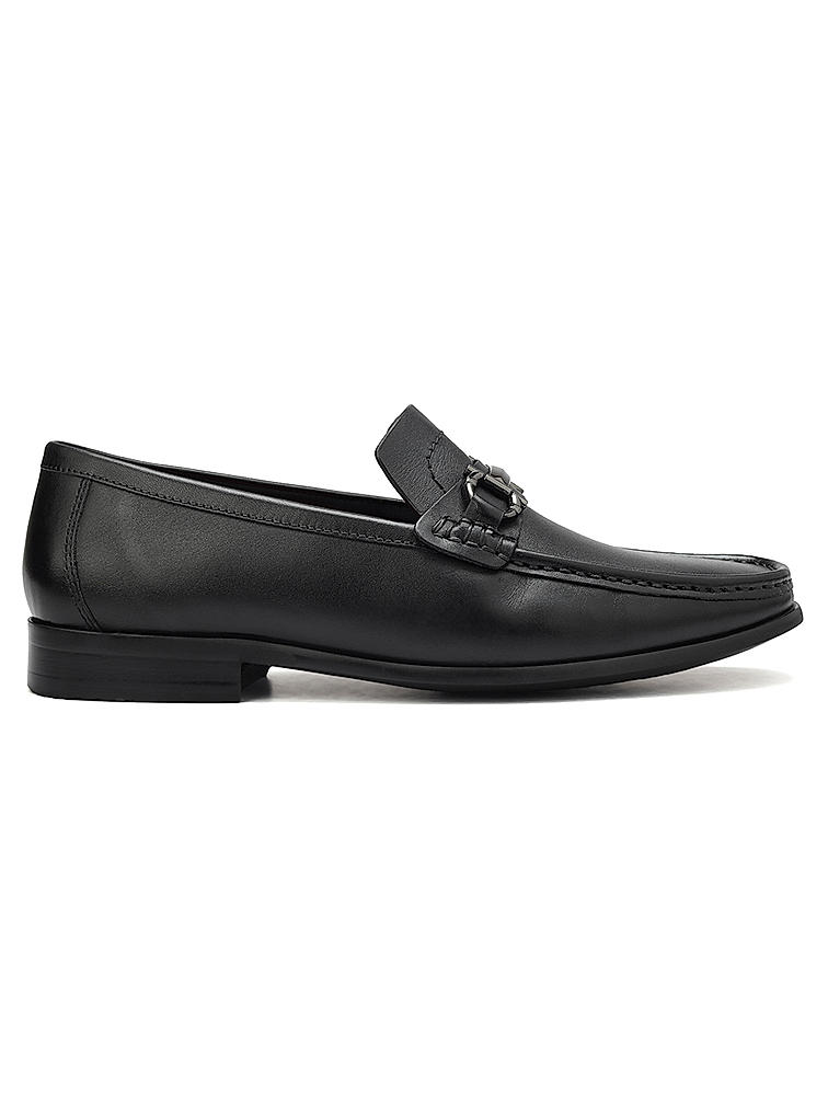 Black Heel Moccasins With Buckle