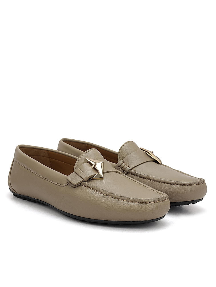 Brown Buckled Moccasins