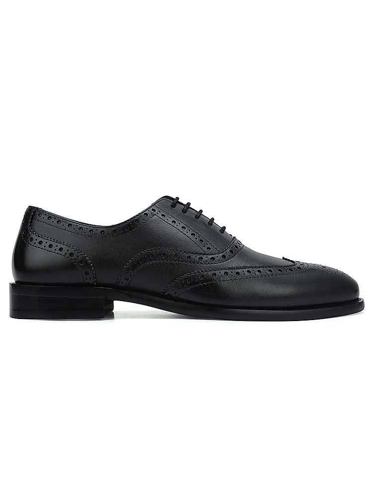 Black Leather Brogue Lace Ups