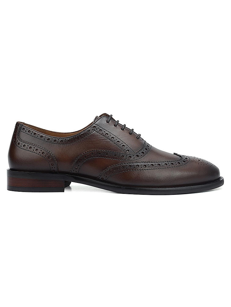 Brown Leather Brogue Lace Ups