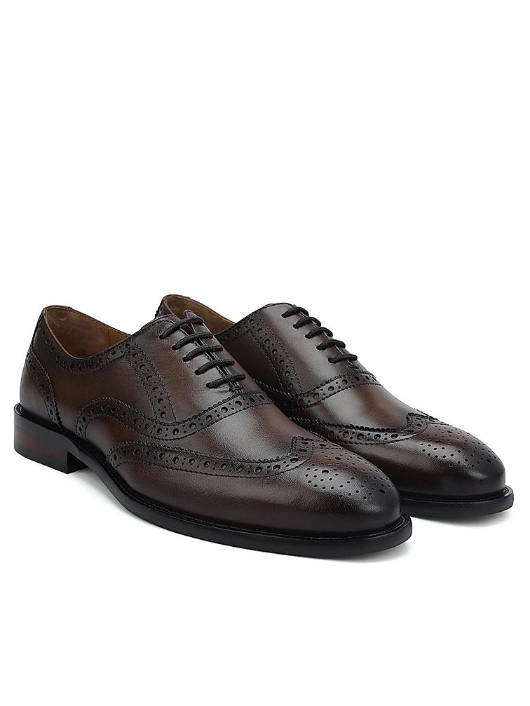 Brown Leather Brogue Lace Ups