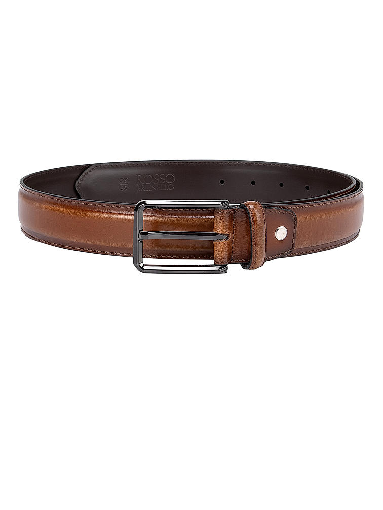 Tan Plain Leather Belt