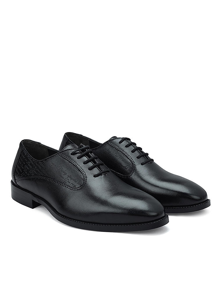 Black Signato Leather Lace Ups