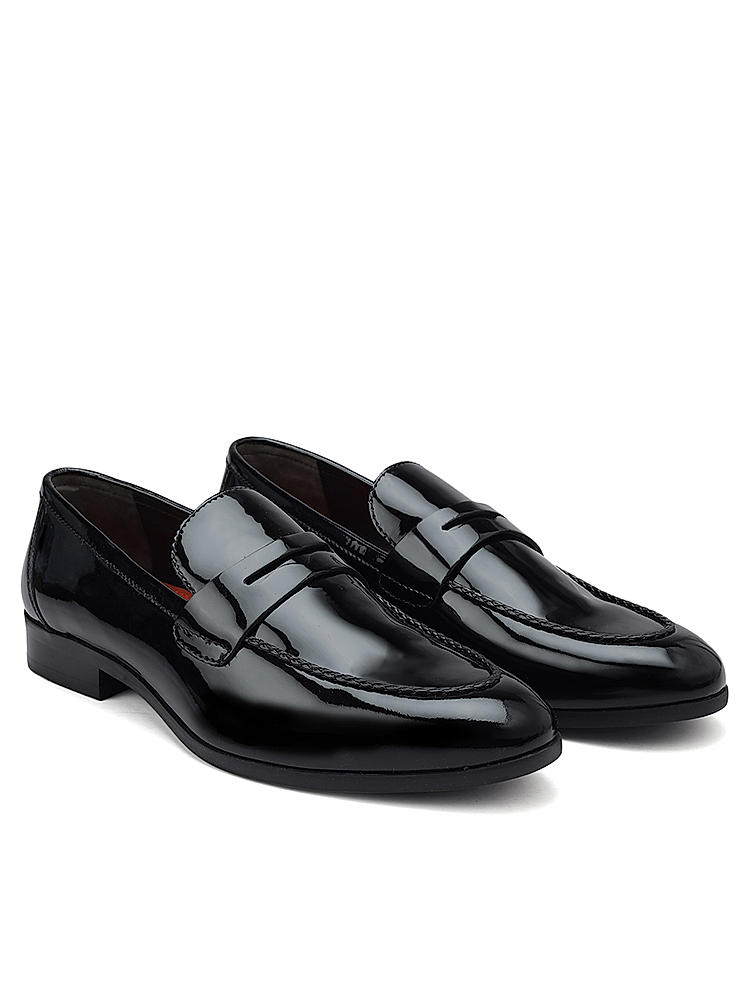 Black Patent Leather Loafers