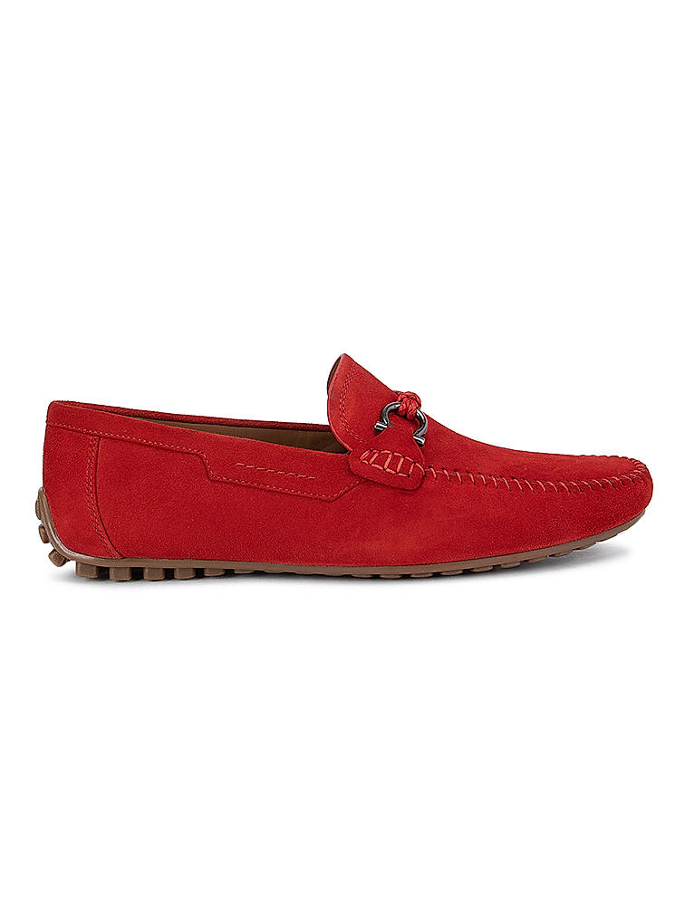 Red Suede Moccasins