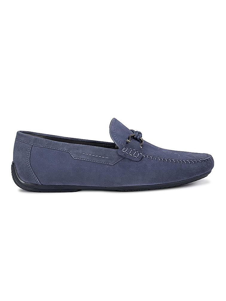 Sky Blue Suede Moccasins