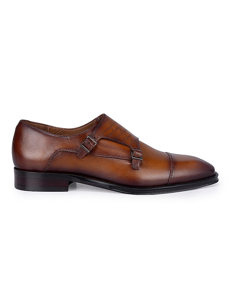 Tan Signato Monk Straps