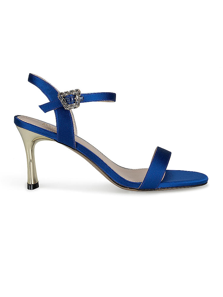 Blue Ankle Strap Stiletto Heels