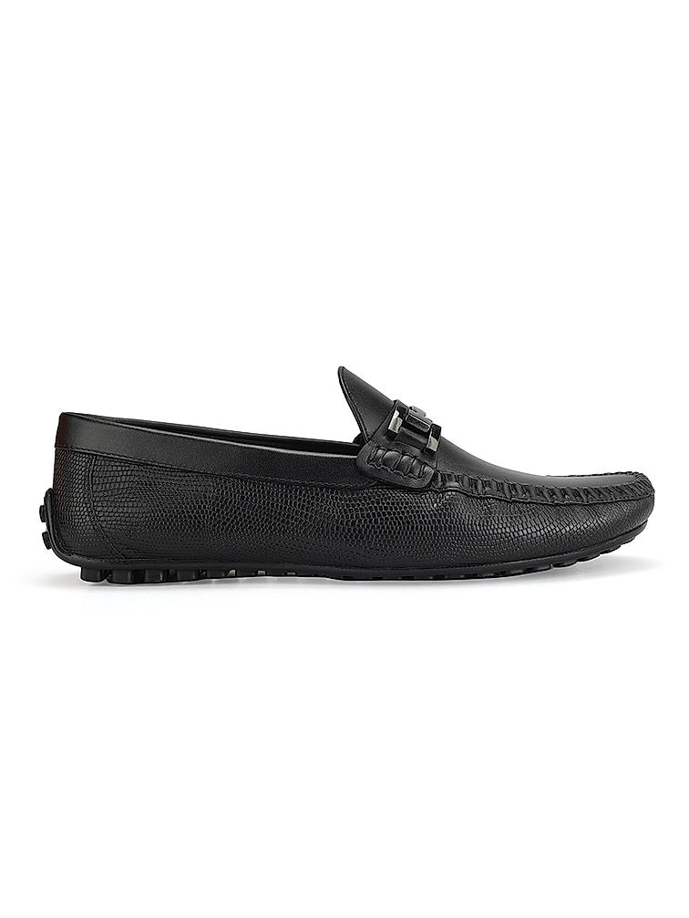 Black Moccasins With Buckle