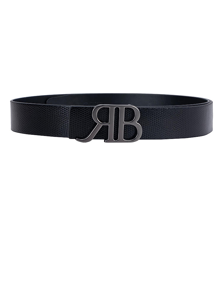 Black Fish Textured Men's Belt