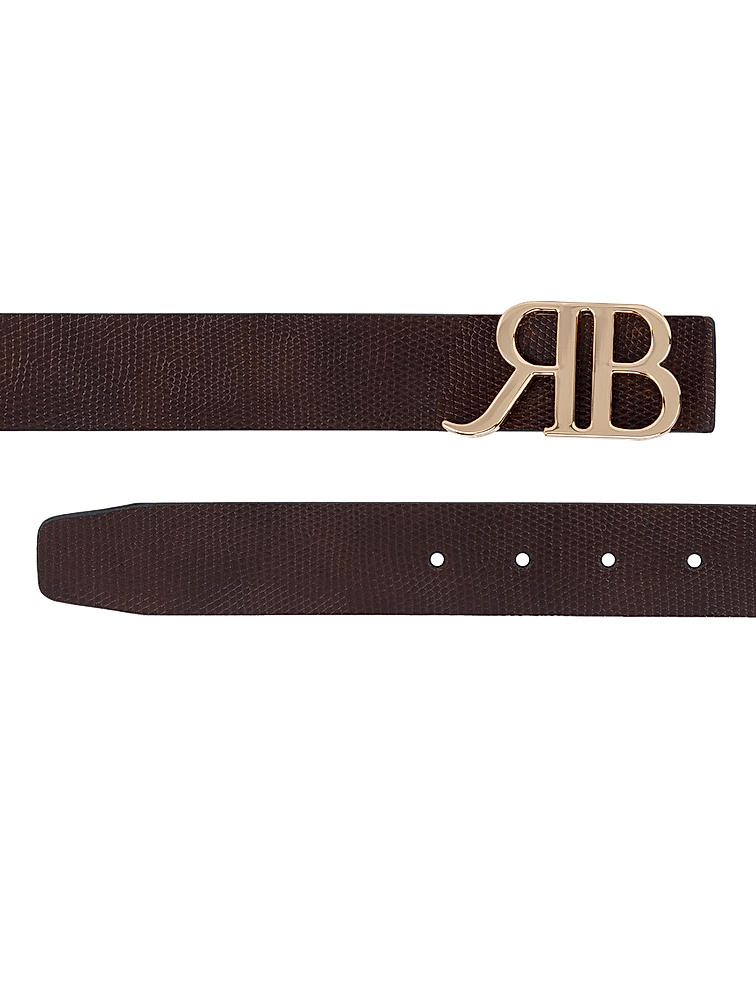 Tan Fish Textured Men's Belt