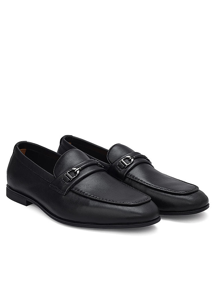 Black Loafers With Buckle