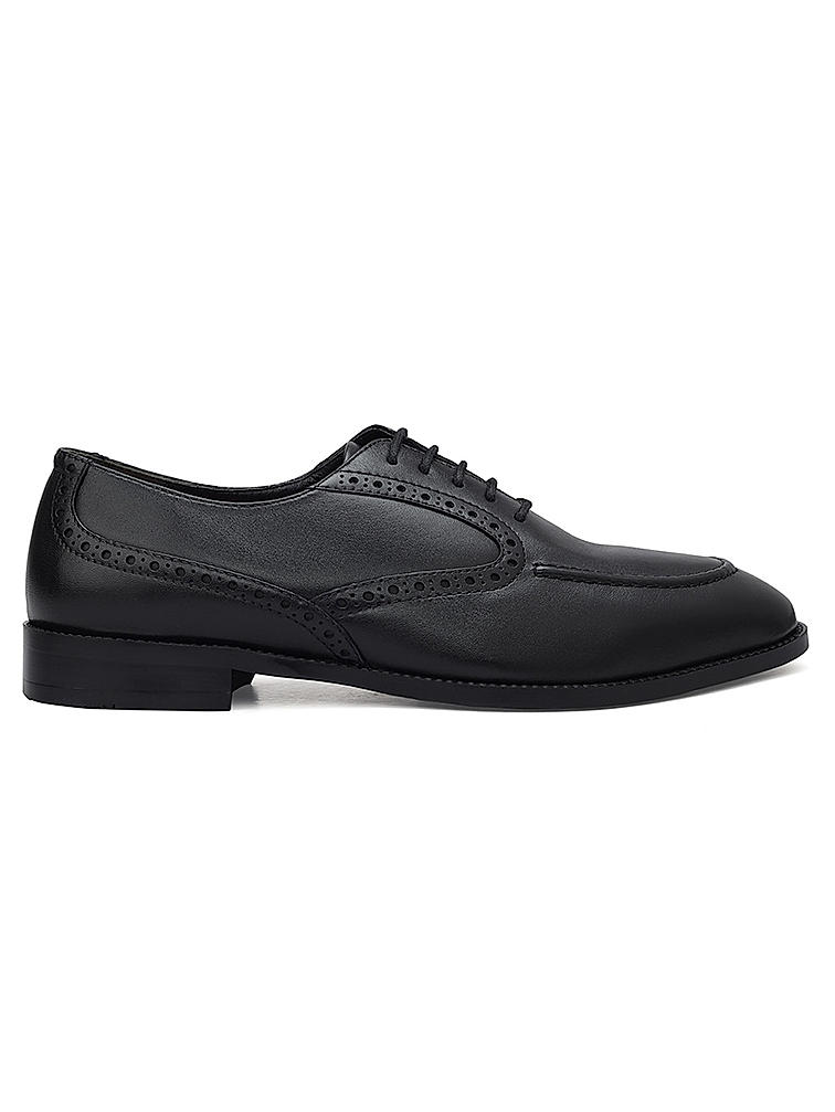 Black Leather Brogue Lace Ups