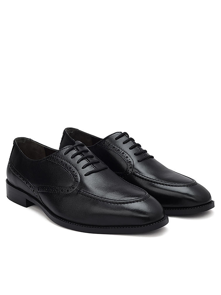 Black Leather Brogue Lace Ups