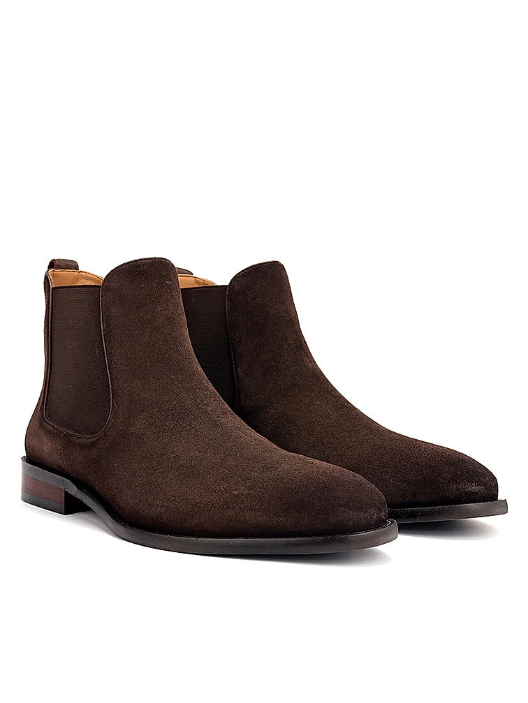 Brown Suede Leather Boots