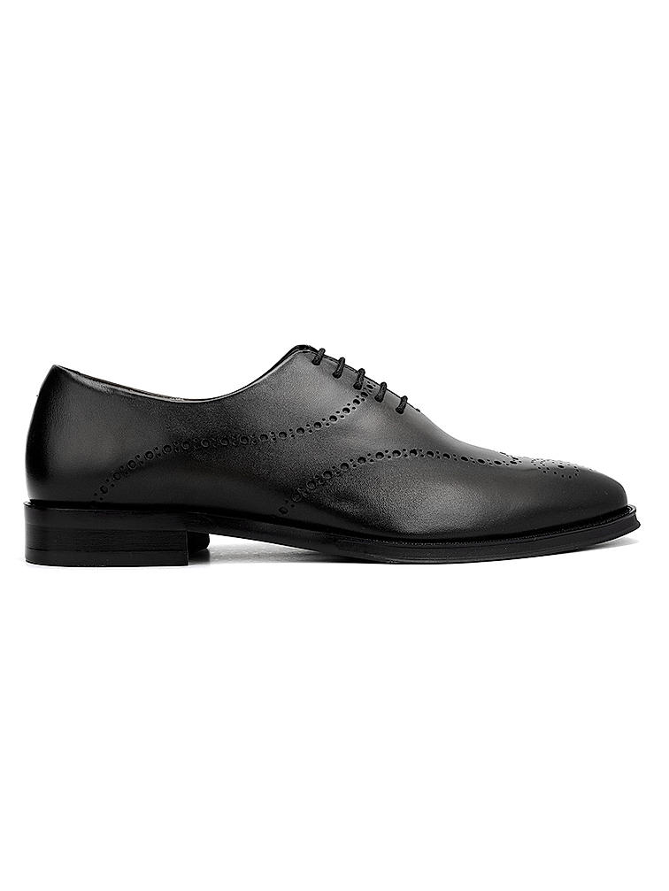 Black Leather Brogue Lace Ups