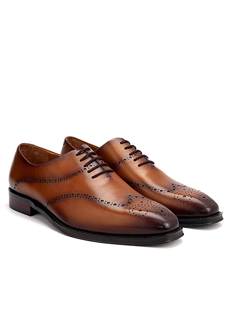 Tan Leather Brogue Lace Ups