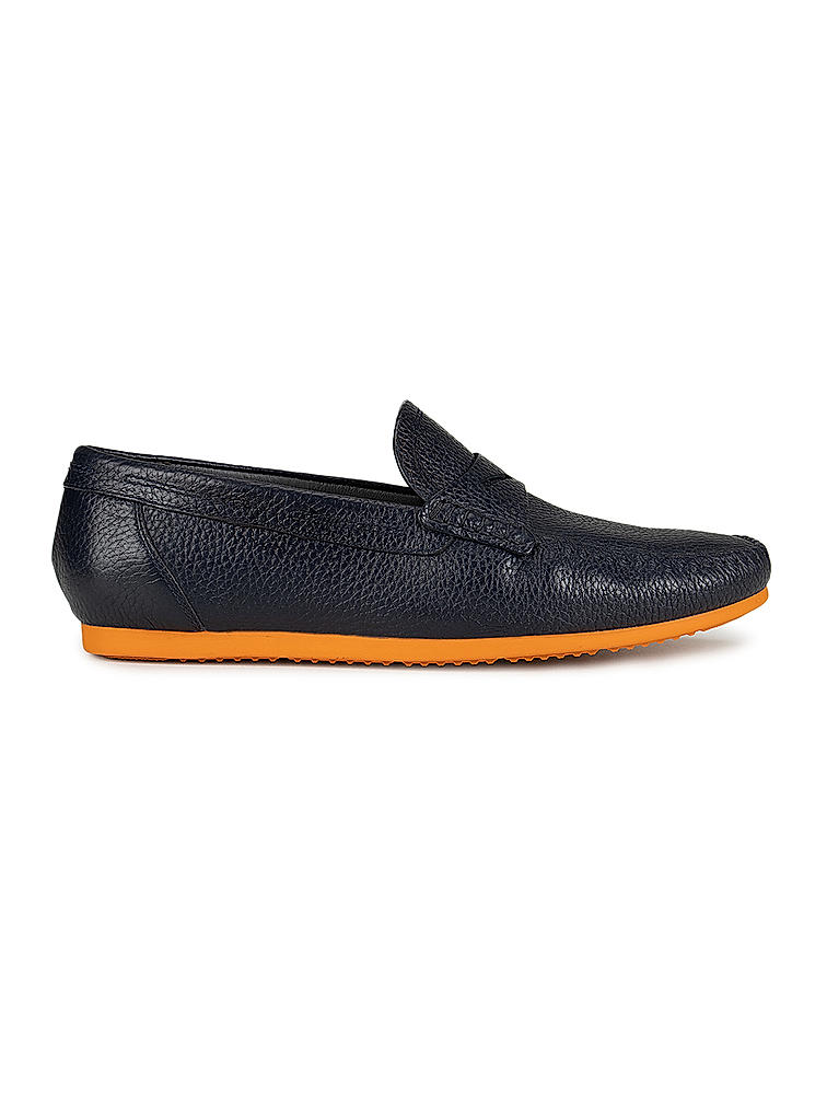 Orange Leather Moccasins