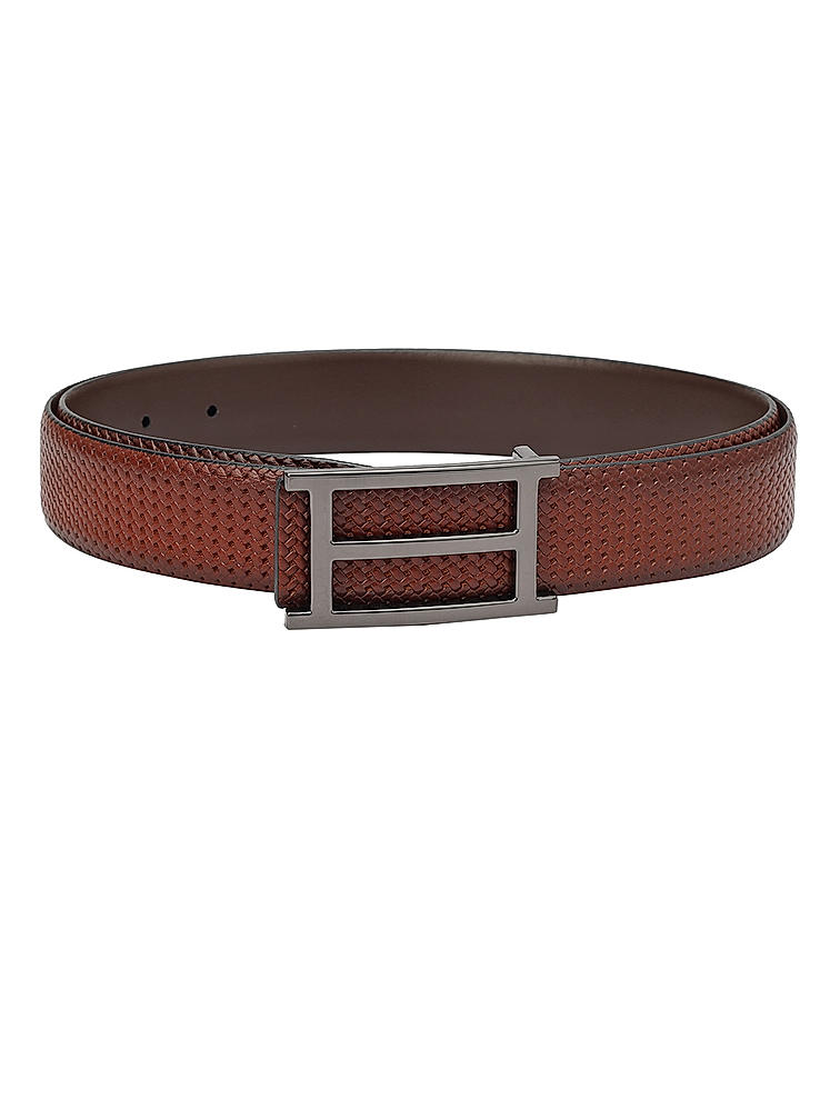 Tan Textured Leather Men's Belt