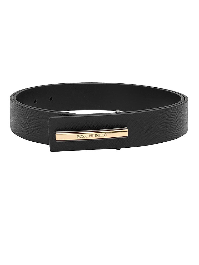 Black Saffiano Leather Men's Belt