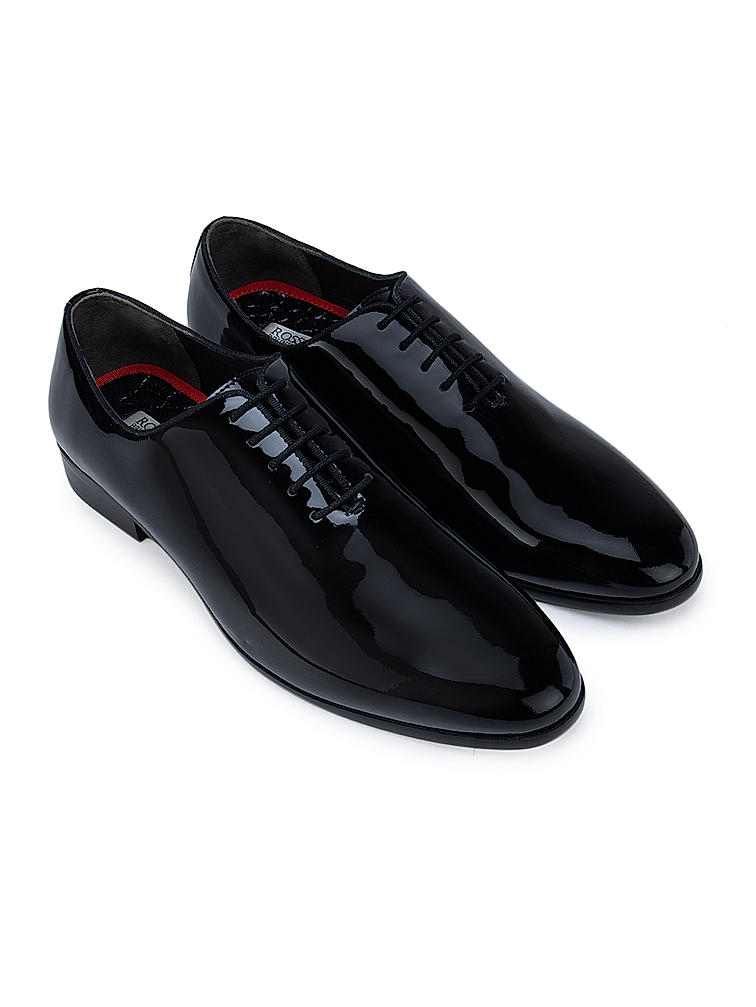 Black Patent Leather Lace-Ups