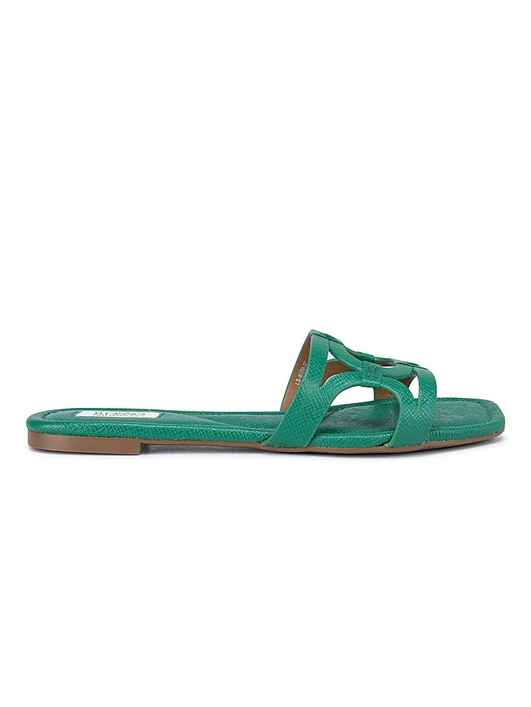 Green Detailed Strap Sliders