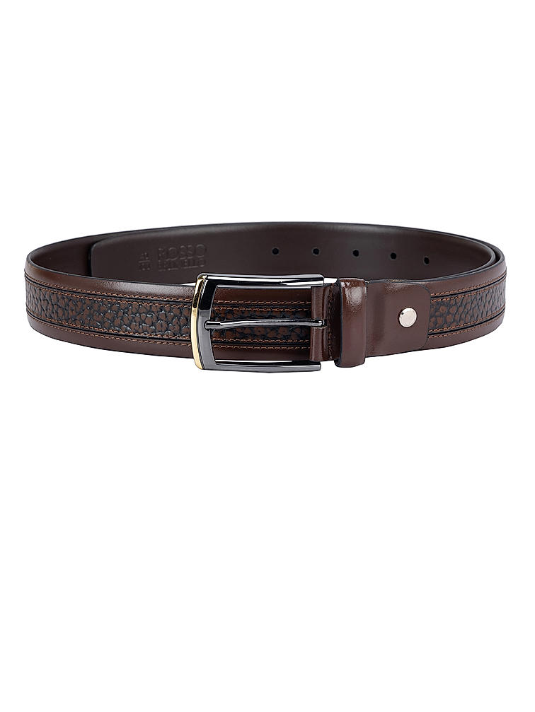 Coffee Textured Men's Belt