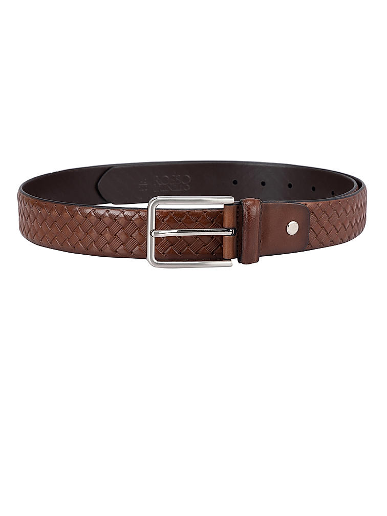 Tan Mat Embossed Men's Belt