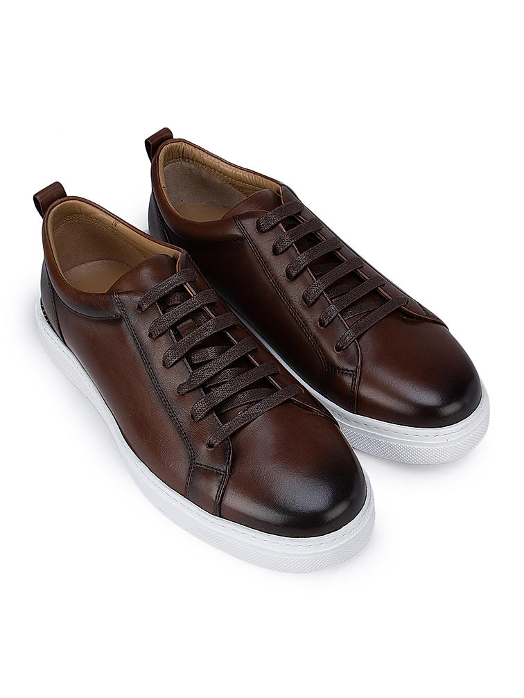 Brown Leather Sneakers