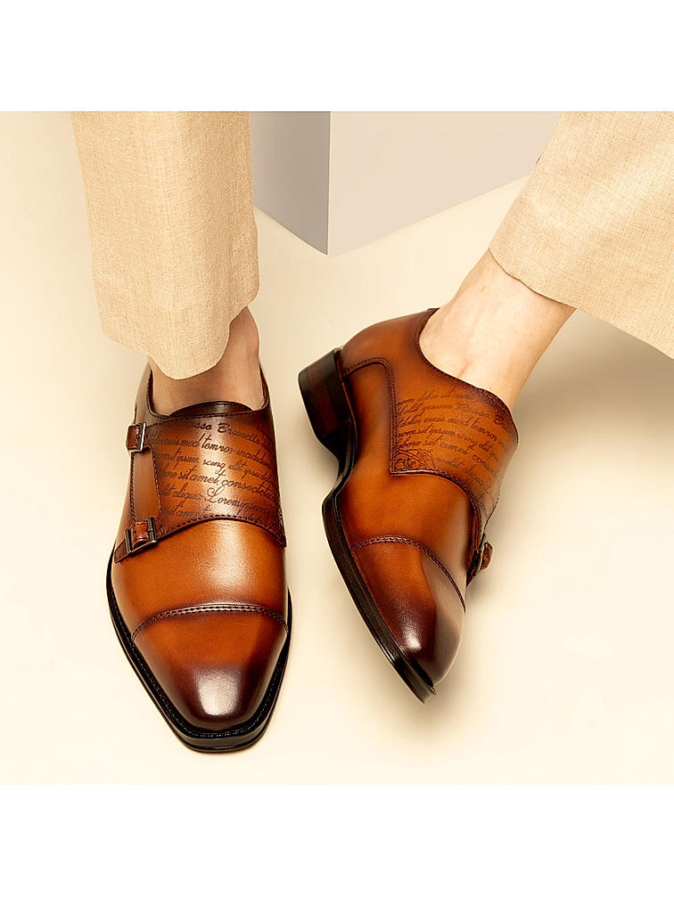 Tan Signato Monk Straps