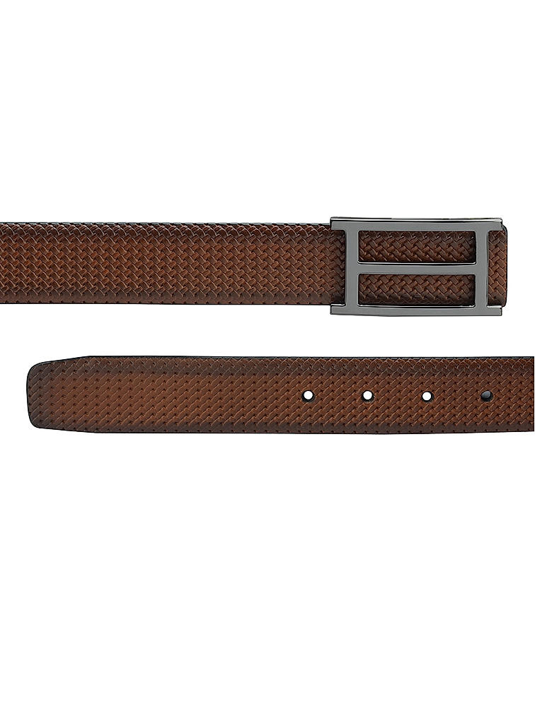 Tan Textured Leather Men's Belt