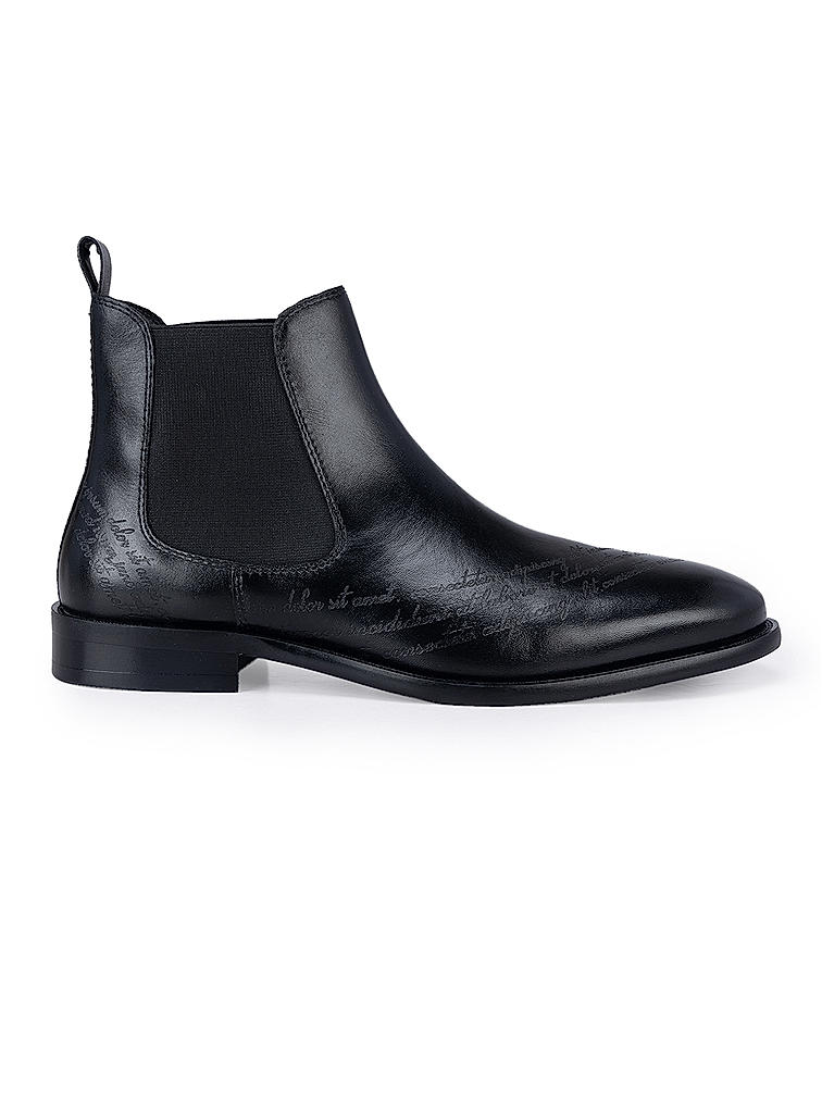 Black Signato Leather Boots