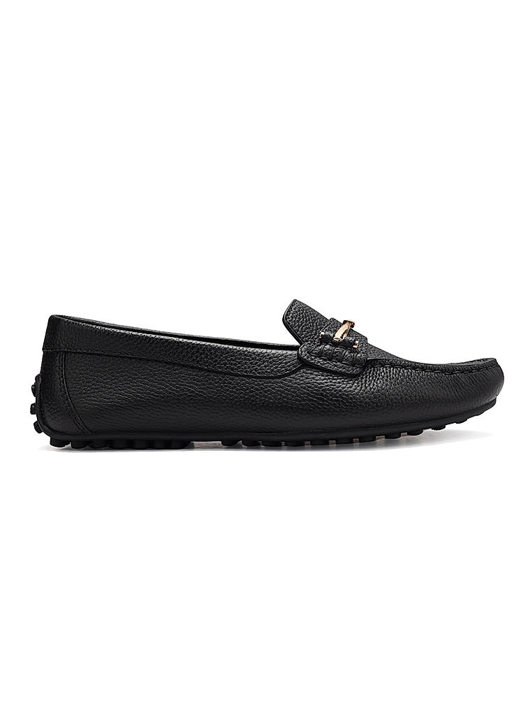 Black Moccasins With Buckle