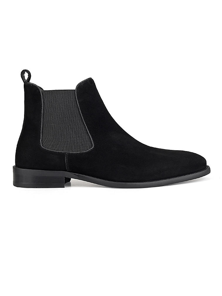 Black Suede Leather Boots