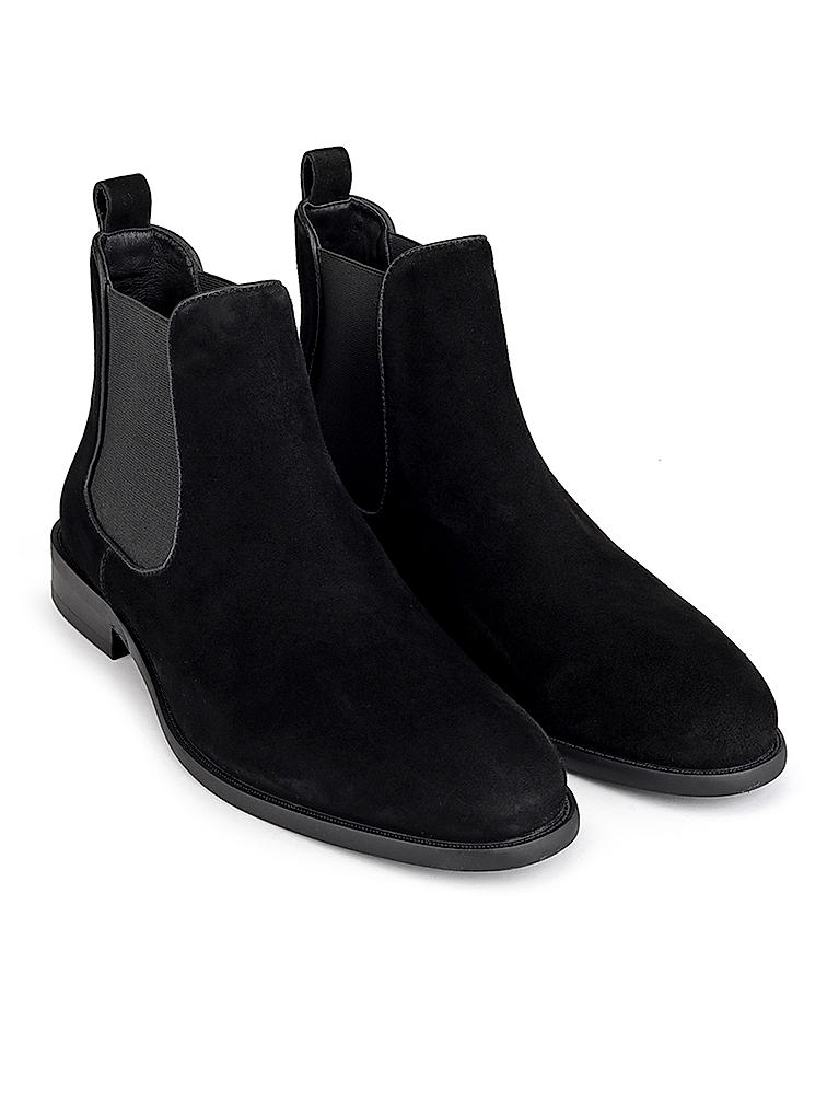 Black Suede Leather Boots