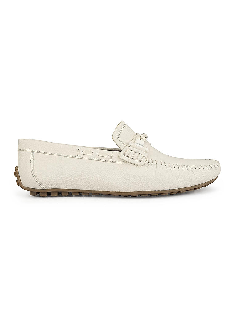 White Embellished Moccasins