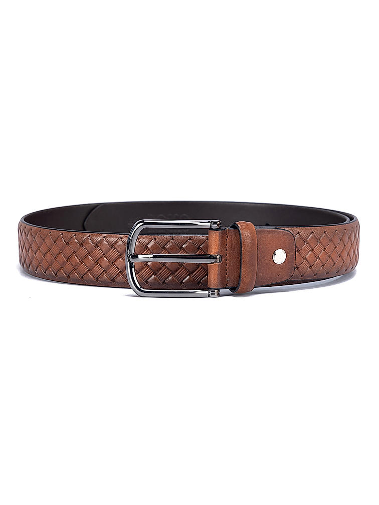 Tan Mat Leather Men's Belt