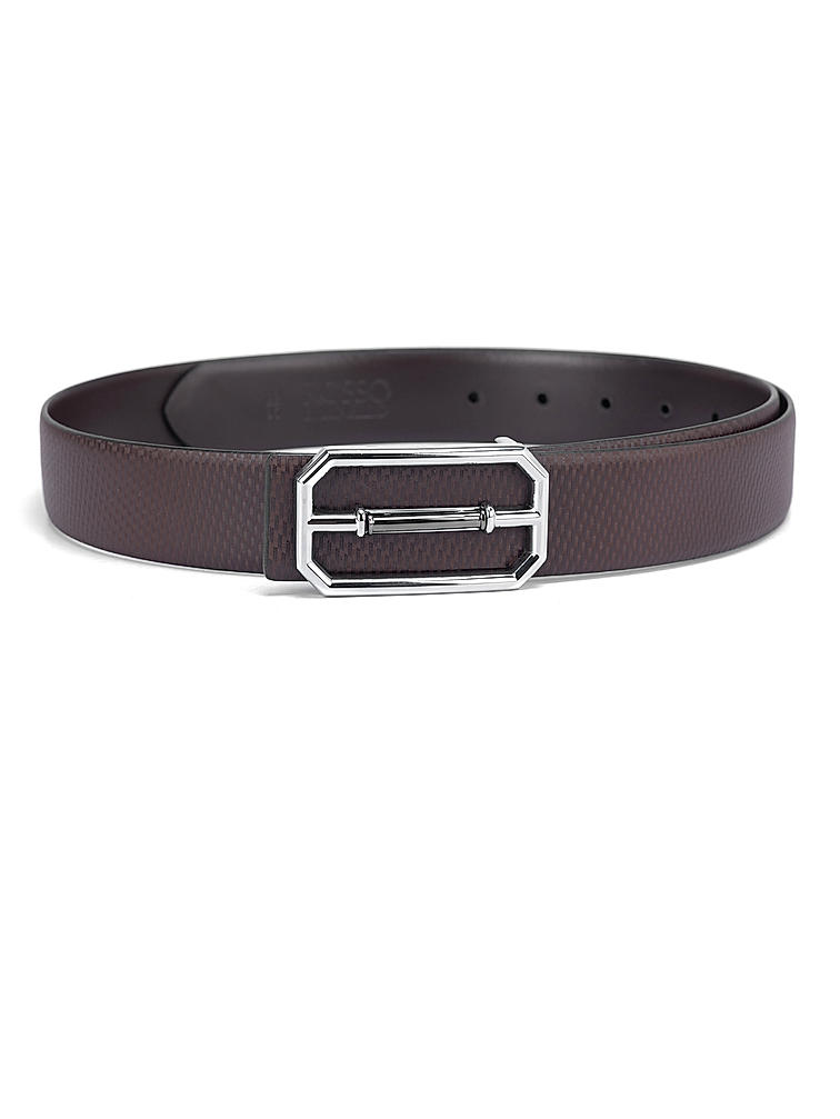 Brown Lizard Textured Men's Belt