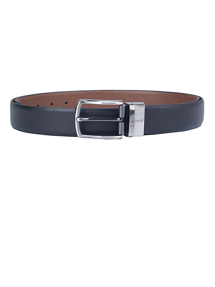 Black Saffiano Reversible Men's Belt