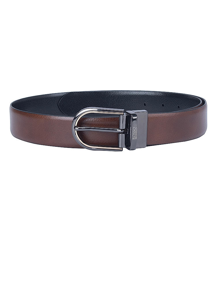 Tan Wax Reversible Men's Belt