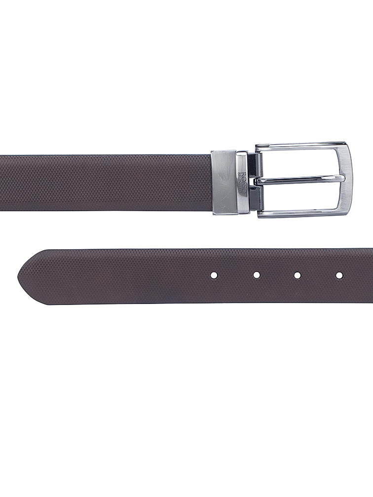 Brown Fish Textured Reversible Men's Belt