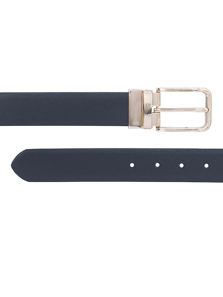 Black Fish Textured Reversible Men's Belt