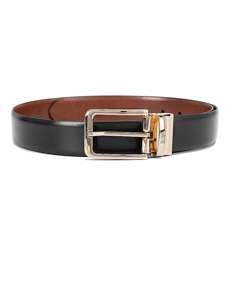 Black Plain Reverisble Men's Belt