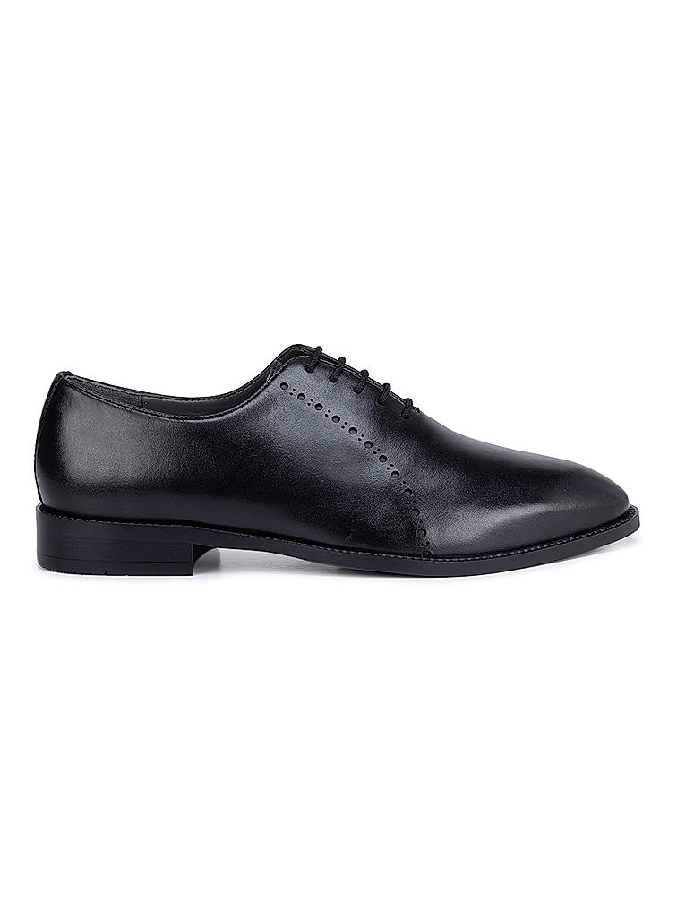 Black Leather Brogue Lace Ups