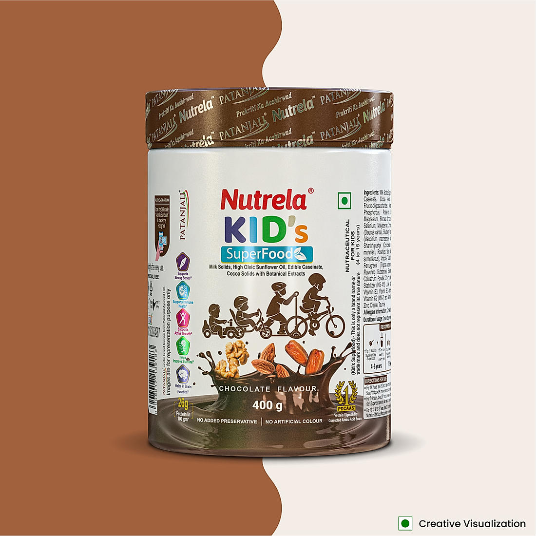 Patanjali Nutrela Kids Superfood - 400g (Pack of 1) 