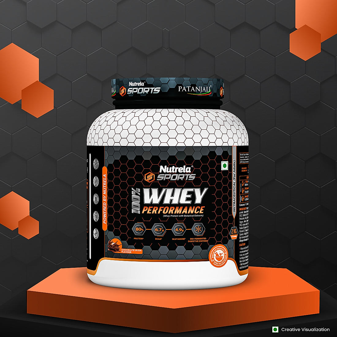 Patanjali Nutrela Sports  100% Whey Performance Chocolate Irish-2KG